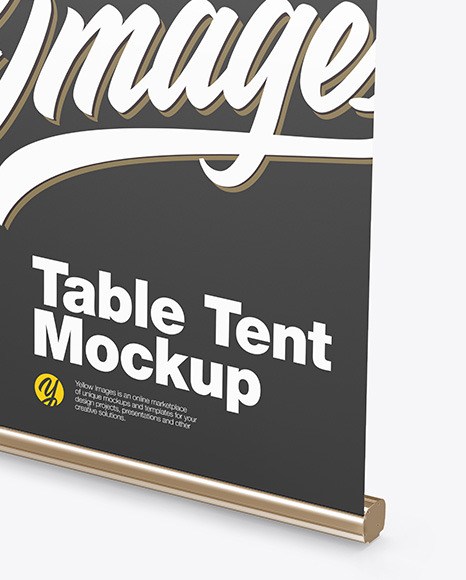 Metallic Table Tent Mockup