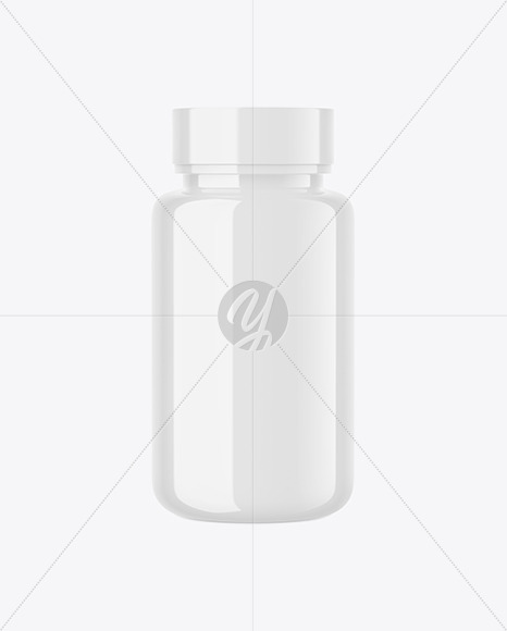 Glossy Pills Bottle Mockup