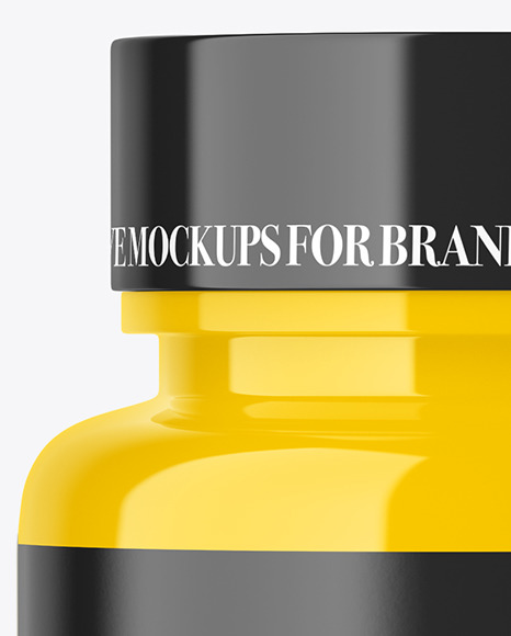 Glossy Pills Bottle Mockup