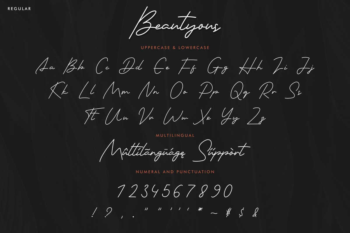 Beautyous Signature Font