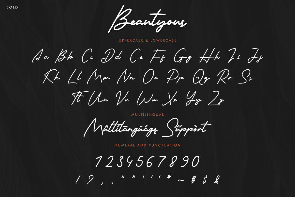 Beautyous Signature Font