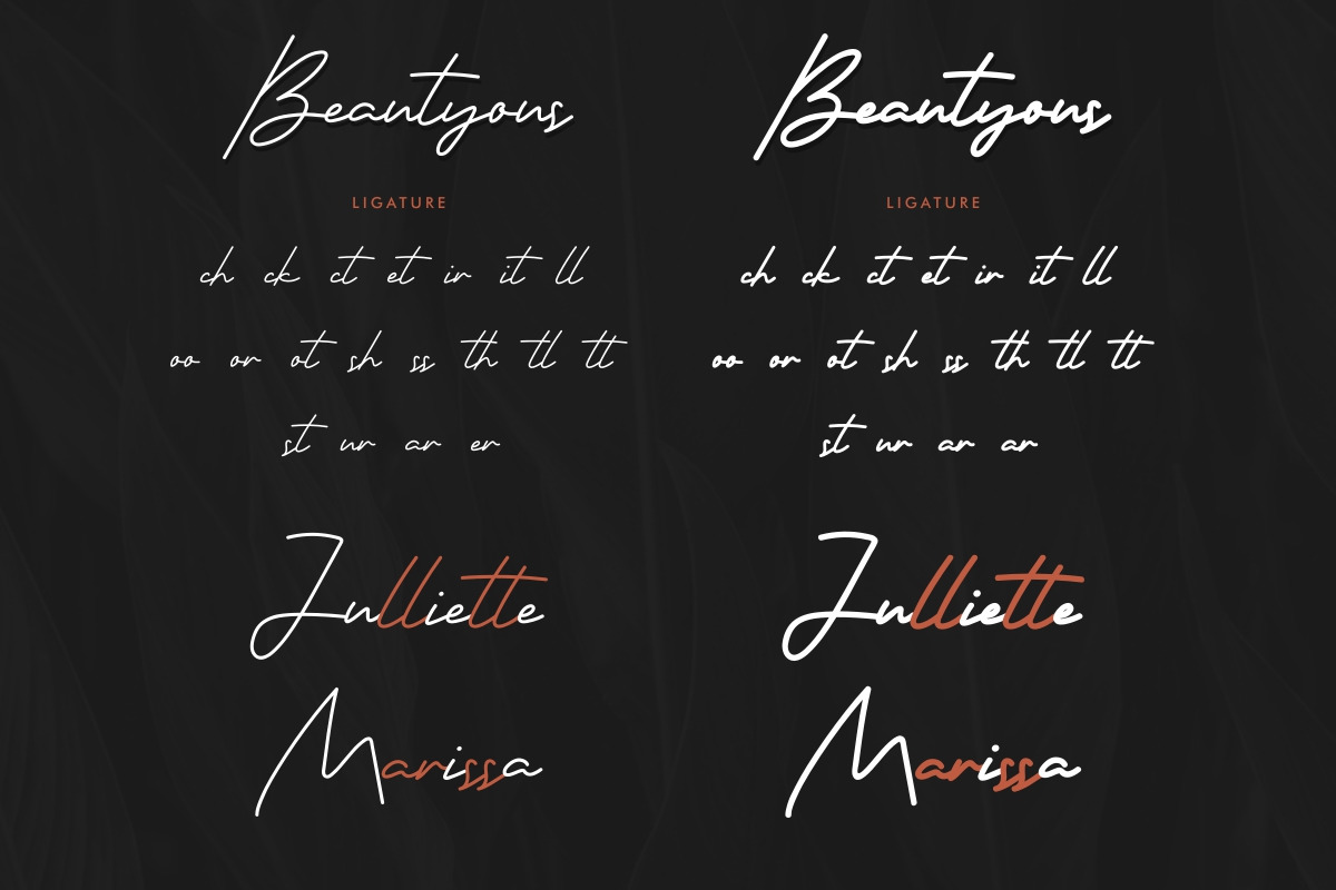 Beautyous Signature Font