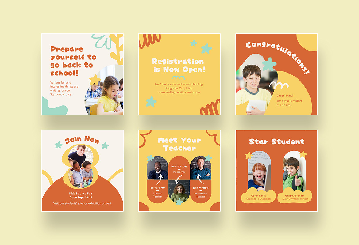 Elementary School Announcement Canva