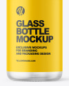 Frosted Glass Cosmetic Bottle with Pump Mockup Frosted Glass Cosmetic Bottle with Pump Mockup