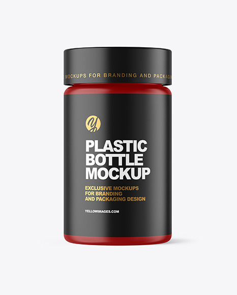 Matte Plastic Bottle Mockup