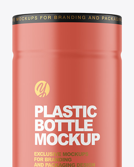 Matte Plastic Bottle Mockup