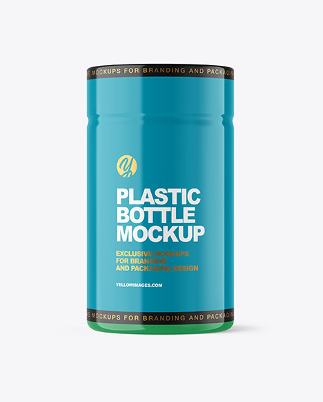 Glossy Plastic Bottle Mockup