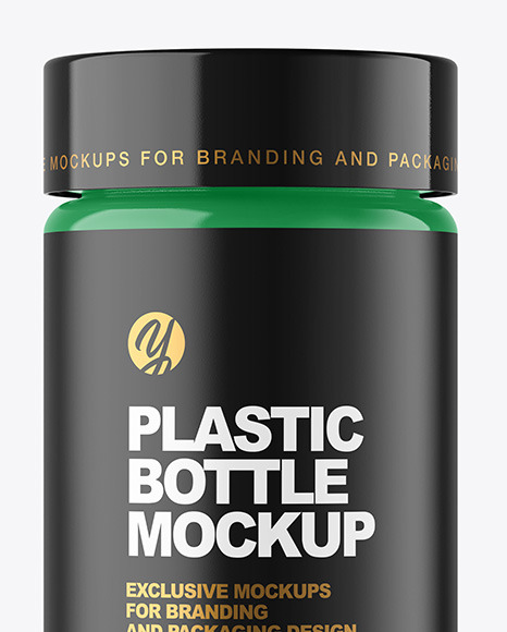 Glossy Plastic Bottle Mockup