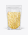 Frosted Plastic Pouch w/ Grated Cheese Mockup