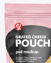 Frosted Plastic Pouch w/ Grated Cheese Mockup