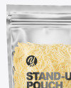 Frosted Plastic Pouch w/ Grated Cheese Mockup