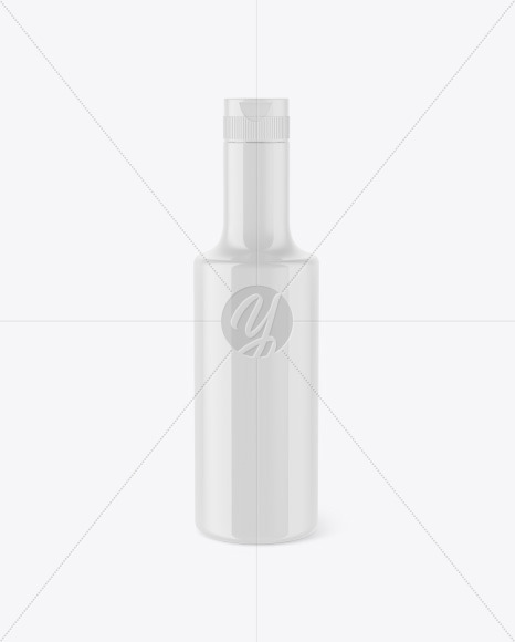 Glossy Plastic Bottle Mockup