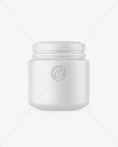 Matte Cosmetic Jar Mockup