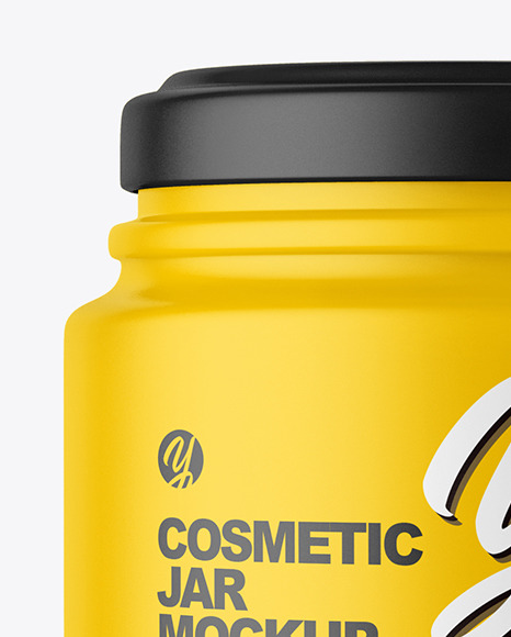 Matte Cosmetic Jar Mockup