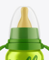 Metallic Baby Bottle Mockup