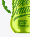 Metallic Baby Bottle Mockup