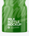 Glossy Plastic Milk Bottle Mockup