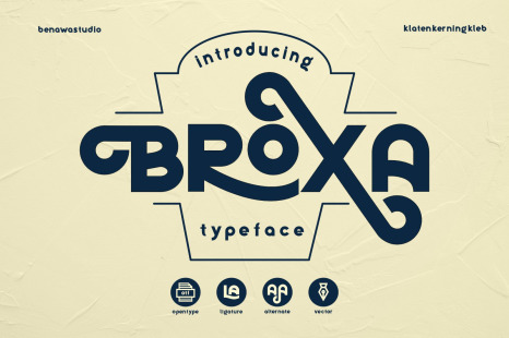 Broxa Font - Retro fonts