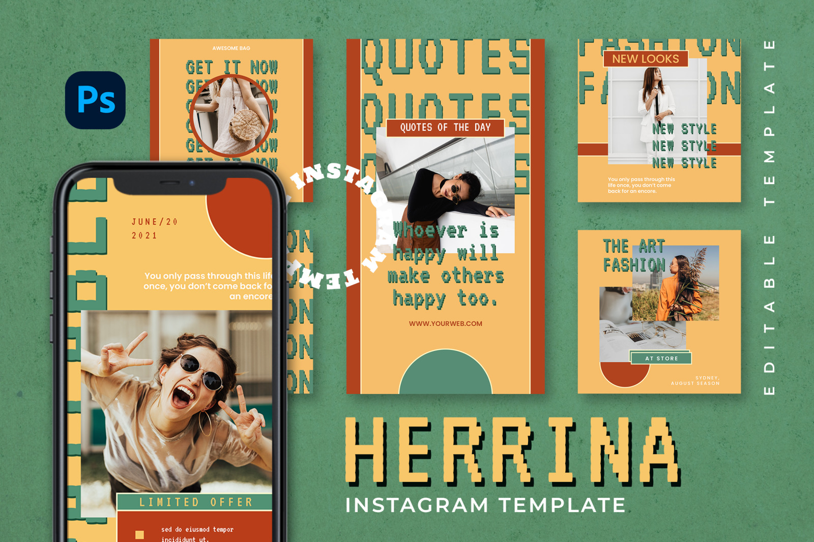 Herrina Instagram Template Herrina Instagram Template