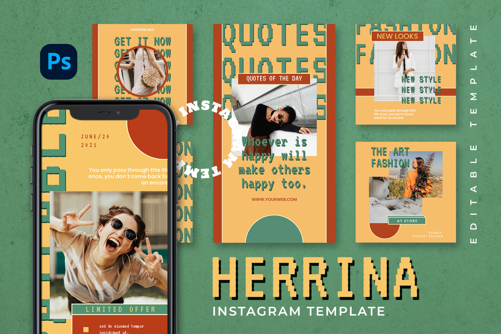 Herrina Instagram Template