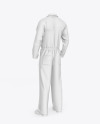 Worker Uniform (Coveralls) Mockup – Back Half Side View