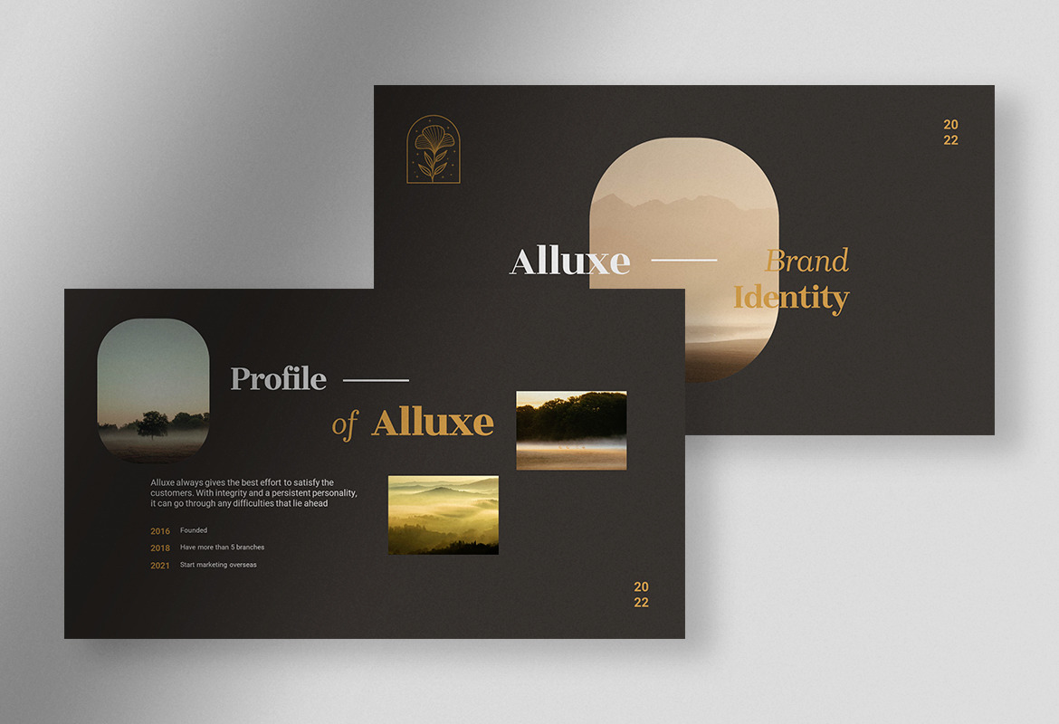 Alluxe - Bold Elegant Brand Identity Presentation Alluxe - Bold Elegant Brand Identity Presentation