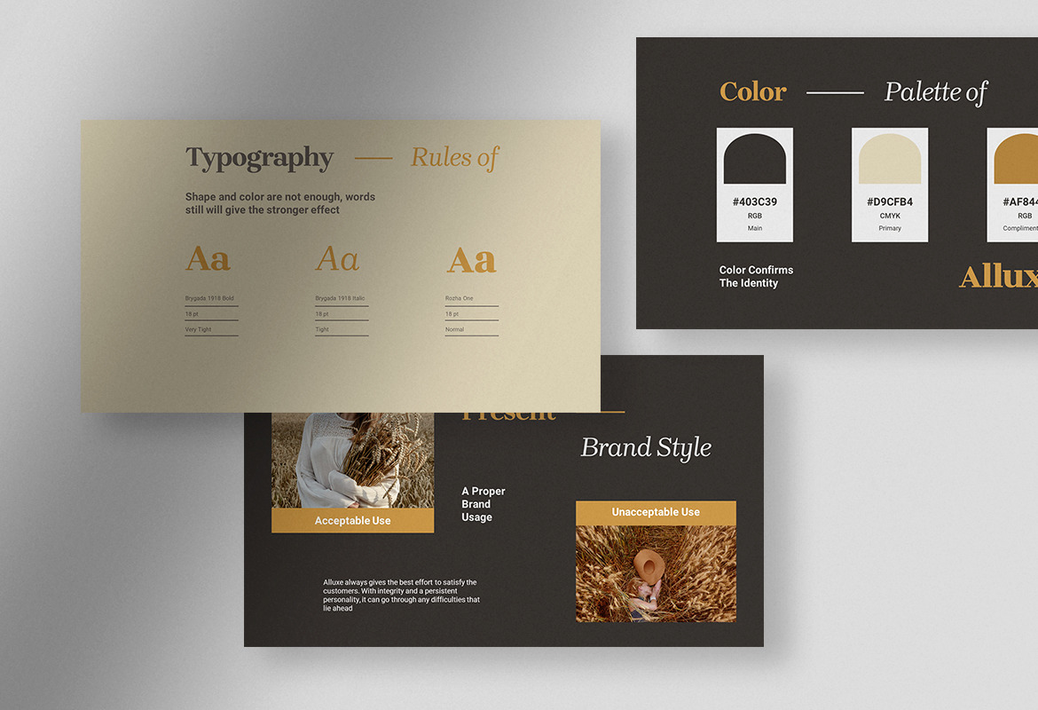 Alluxe - Bold Elegant Brand Identity Presentation