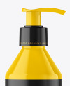 Glossy Cosmetic Bottle with Pump Mockup Glossy Cosmetic Bottle with Pump Mockup
