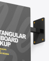 Plastic Rectangular Signboard Mockup