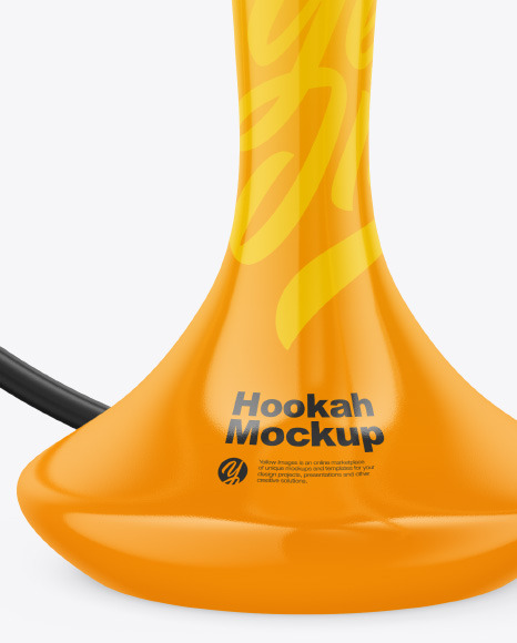 Hookah with Glossy Flask Mockup