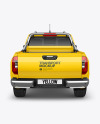 Luxury Pickup Truck Mockup - Back View