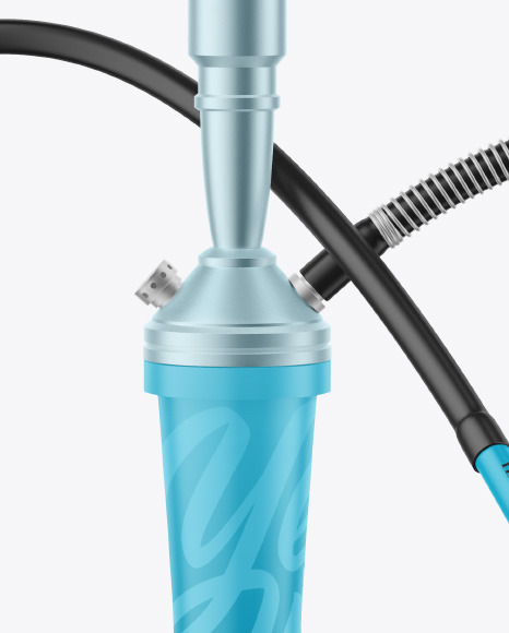 Hookah with Matte Flask Mockup