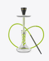 Hookah with Clear Glass Flask Mockup