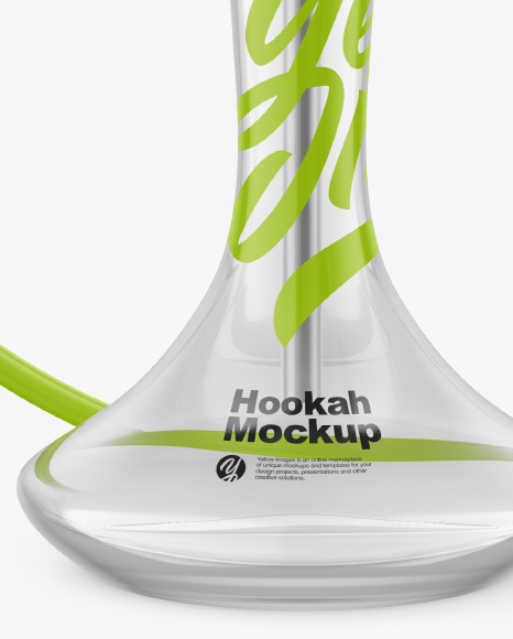 Hookah with Clear Glass Flask Mockup