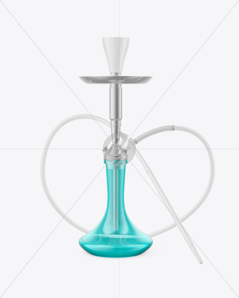 Hookah with Colored Glass Flask Mockup