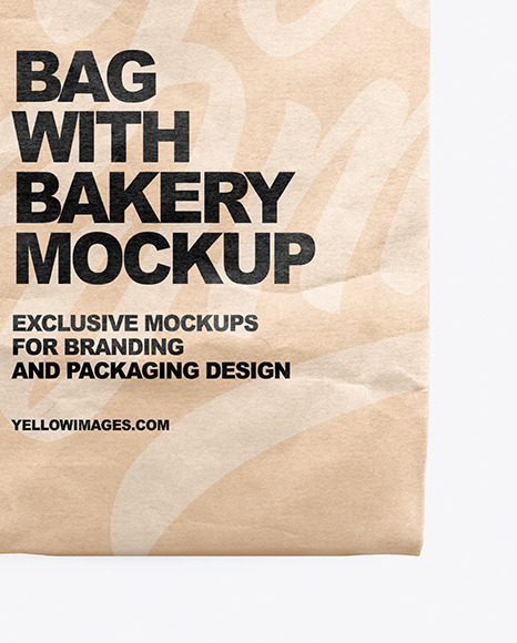 Paper Bag With Bakery Mockup