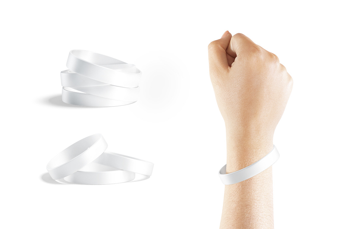 Silicone Wristband Mockups Set Silicone Wristband Mockups Set