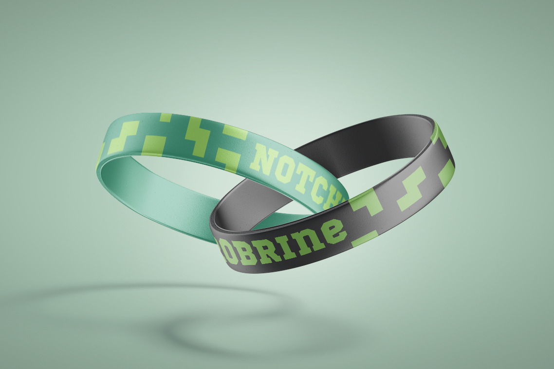 Silicone Wristband Mockups Set