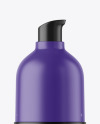 Matte Cosmetic Bottle with Pump Mockup