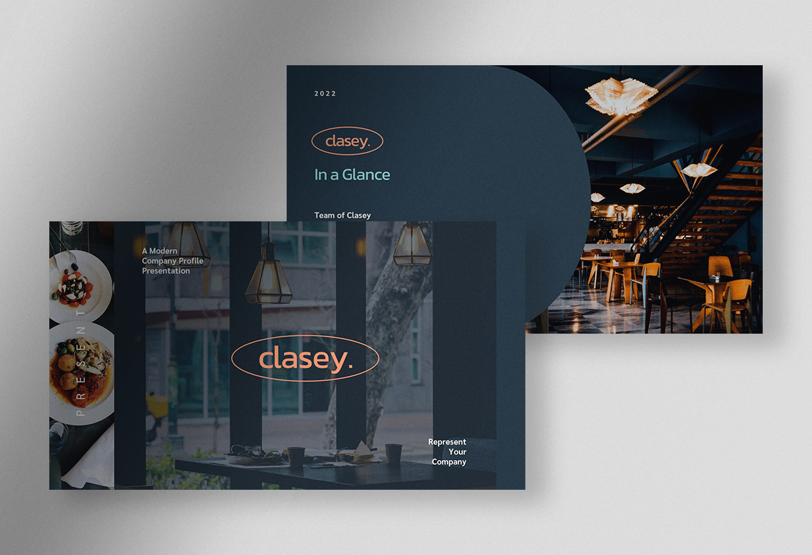 Clasey - Denim Blue Modern Company Profile Presentation