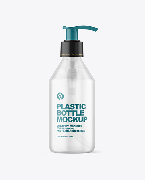 Frosted Cosmetic Bottle with Pump Mockup Frosted Cosmetic Bottle with Pump Mockup