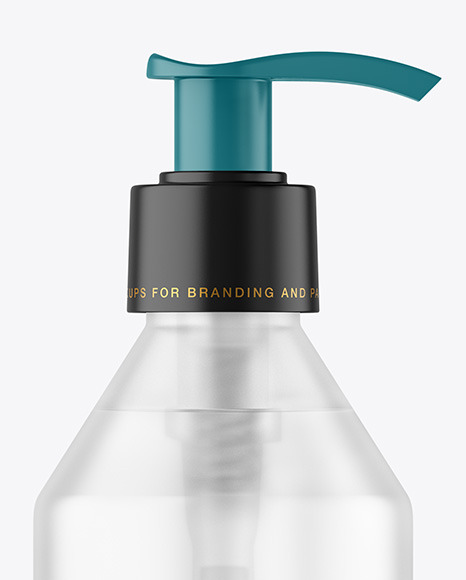 Frosted Cosmetic Bottle with Pump Mockup Frosted Cosmetic Bottle with Pump Mockup