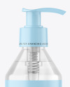 Clear Cosmetic Bottle with Pump Mockup Clear Cosmetic Bottle with Pump Mockup