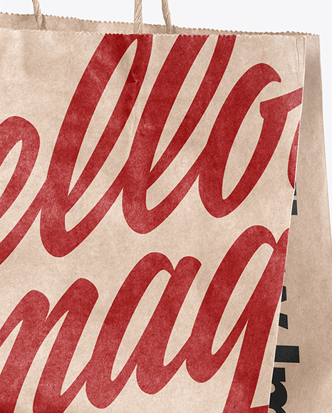 Kraft Paper Shopping Bag Mockup