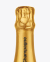 Clear Glass Pink Champagne Bottle Mockup