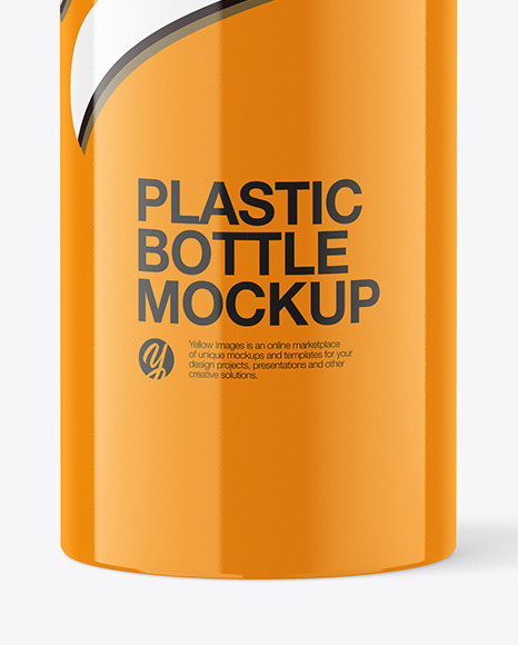 Glossy Plastic Bottle Mockup