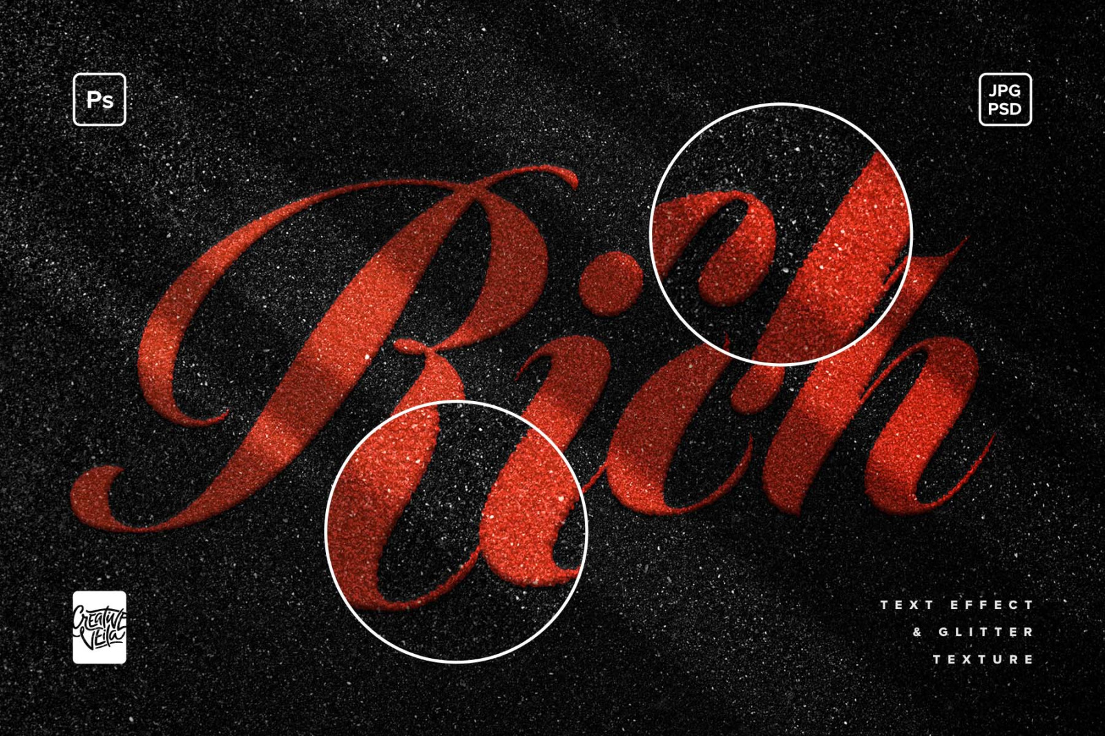 Glitter Photoshop Text Effect