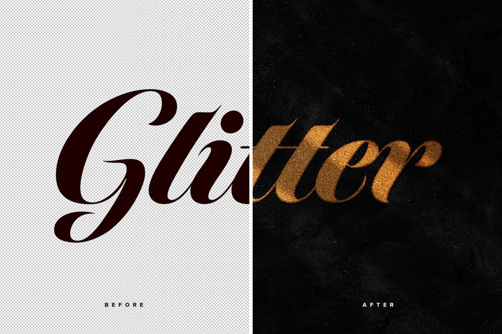 Glitter Photoshop Text Effect