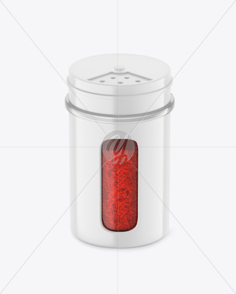 Glossy Spice Jar w/ Paprika Mockup