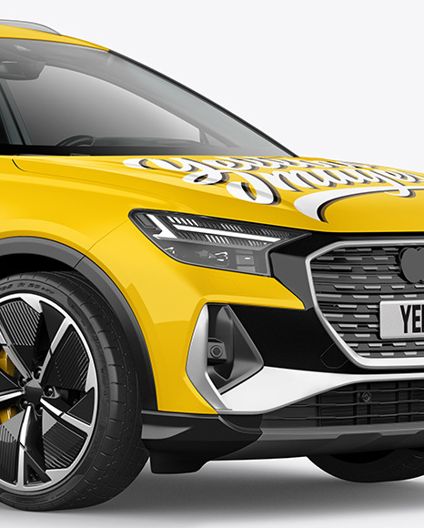 Electric Crossover SUV Mockup - Half Side View